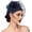 Navy Blue, variant on Kukuzhu Women Fascinator Hat Tea Party Flower Headwear Wedding Headpiece with Birdcage Veil 20s 50s Headband Cocktail Pillbox Hat