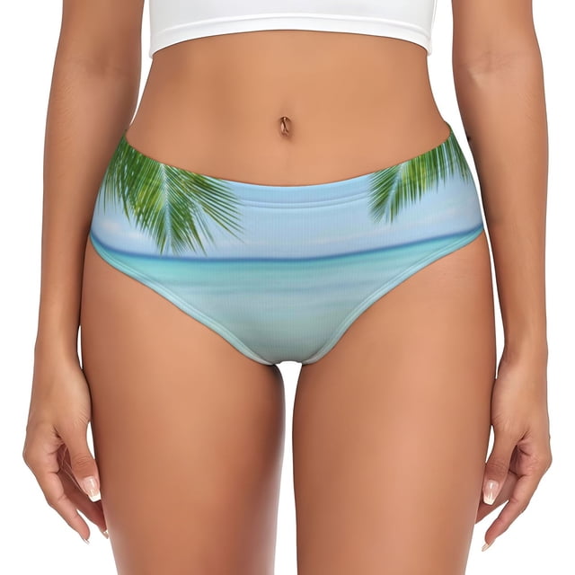 Balery Starfish in Beach Ropa Interior de Algodón para Mujer con Dibujo – Braguitas Cómodas y Elásticas, Estilo Clásico-XX-Large