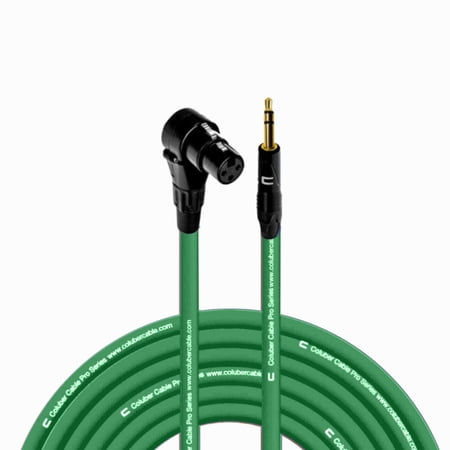 Coluber Cable Right Angle XLR Female to 3.5 TRS Male Pro Microphone Connector