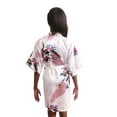 thumbnail image 5 of White Mommy and Me Robes, Floral, Satin Feel, 5 of 11