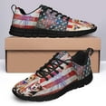 thumbnail image 4 of Corgi Happy 4th Of July American Flag Us Running Shoes Sneakers Mesh Black Size 7, 4 of 5