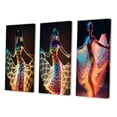 thumbnail image 3 of Designart "Translucent Light Dancing Figure III" Woman Fashion Photography Wall Art Set Of 3 - Glam Multicolor Canvas Set For Living Room Decor, 3 of 6