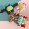 thumbnail image 4 of Dog Squeaky Toy Cartoon: Linen Cute Puppy Teething Toy Dog Tug Toy with Cow Hoof, 4 of 8