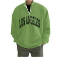thumbnail image 2 of Men's Oversized Pullover Letter Print Graphic Sweatshirts 1/4 Zipper Long Sleeve Casual New York Sweatshirt with Pocket, 2 of 6