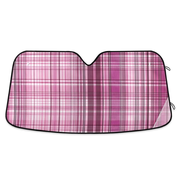 ALAZA Ethnic Checkered Windshield Sun Shade Car Foldable Sun Visor Block UV Rays Protector 55"x27.6"