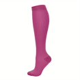 thumbnail image 1 of 1Pairs Unisexe Chaussettes de Compression Colorées Rouge Vert et Bleu Genou Hauts Stocks pour les Hommes et les Femmes Chaussettes de Sport pour les Sports de Course en Plein Air et la Randonnée, 1 of 7