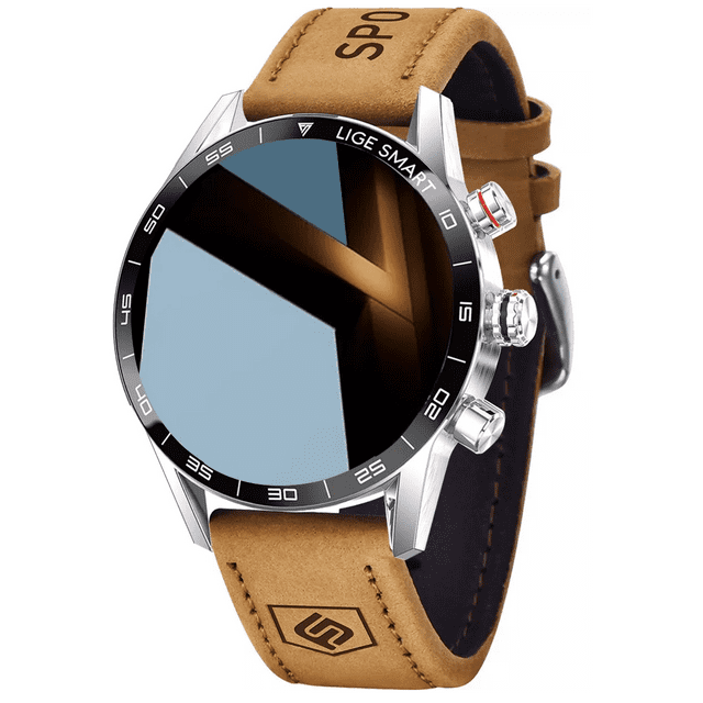 Reloj Inteligente Para Hombre Smartwatch Bluetooth Depo Lige PLATA-MARRON