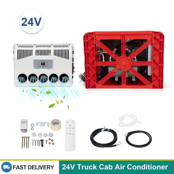 24V 11000 BTU Truck Cab Air Conditioner Split AC for Semi Trucks Bus RV Caravan