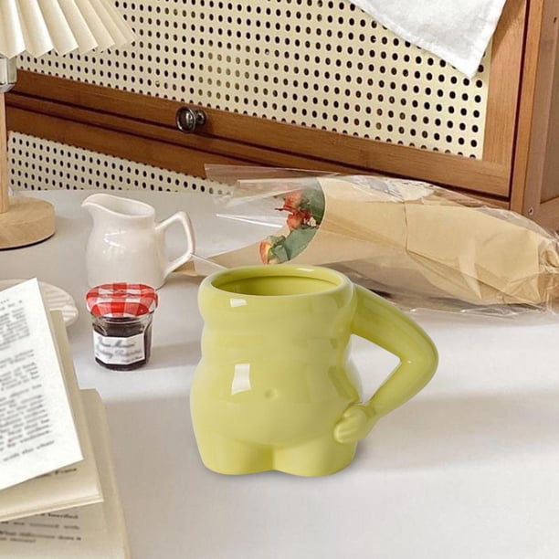Taza de café BLESIY creativa de cerámica para regalo de cumpleaños verde