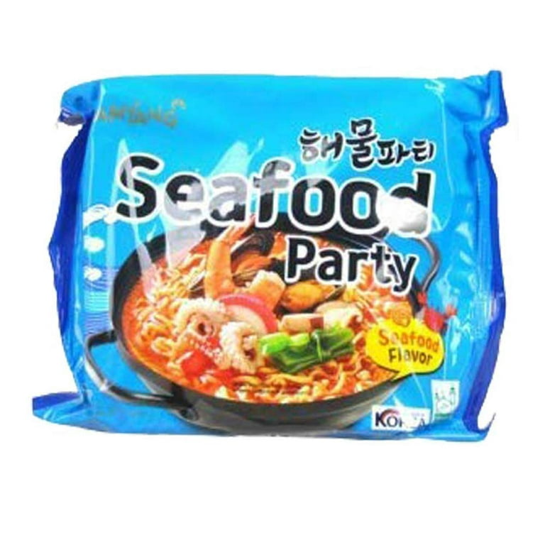Samyang Korean Ramen Buldak Jijang Flavour Spicy Noodles PacK2 Buldak Hot  Chicken Seafood Noodles PacK1(Pack of 3) (420gm) (Imported) Instant Noodles  Non-vegetarian (3x140 g)(Com 