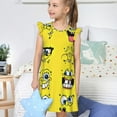 thumbnail image 4 of Goofa Motif SpongeBob SquarePants Chemises de Nuit Douces et Audacieuses pour Filles - Manches Courtes & Robe de Nuit Graphique à Manches Courtes Pyjamas - Vêtements de Nuit pour Filles (4-14 Ans) - Petit, 4 of 6