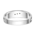 thumbnail image 5 of Solid 14k White Gold Engagement Trio Men's Wedding Band Ring Size 12 (.03 cttw.), 5 of 8