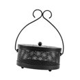 thumbnail image 2 of Soporte de bobina, soporte de incienso, redondeo portátil de fuego con quemador de incienso de bobina de metal tapa para la oficina de patio de jardín Negro, 2 of 8
