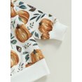 thumbnail image 4 of ZAXARRA Toddler Girls 2PCS Pants Sets, Newborn Long Sleeve Pumpkin Print Tops Drawstring Pants Sets, 4 of 6