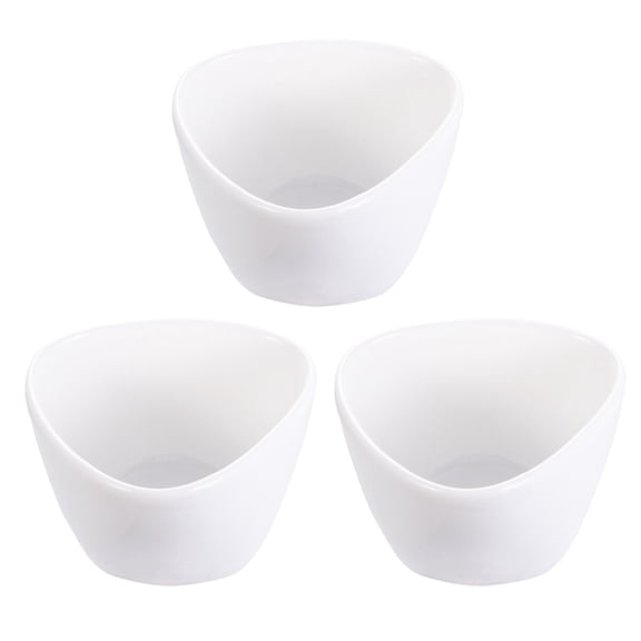 ROMANSENTIAL 3Pcs White Porcelain Succulents Flower Pot Ceramic Planter Nordic Style for Home Decor
