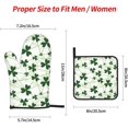 thumbnail image 3 of St Patrick''s Day Oven Mitts and Pot Holders 4 Pcs Sets for Kitchen, Cooking Gloves Heat Resistant Oven Mitt Gloves Non Slip Potholders for Grilling, 3 of 6