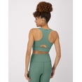 thumbnail image 2 of Hanes Moves Women's Crop Sports Bra, Racerback Herbal Olive Green L, 2 of 4