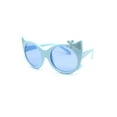 thumbnail image 2 of Girls Kitty Cat Ear Whisker Flower Cat Eye Sunglasses All Blue, 2 of 4