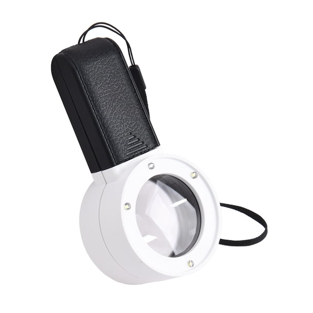 Lente de lupa de iluminación 4LED para leer lupa de inspección de joyería