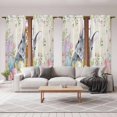 thumbnail image 6 of Easter Rabbit Kitchen Curtain for Berdoom Living Room Cafe 72 Inch Length, Spring Colorful Eggs Wildflowers Leaves Tiers Curtains Light Filtering Drapes Rod Pocket Window Treatment 2 Panels 52"Wx72"L, 6 of 8