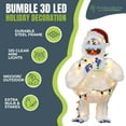 thumbnail image 2 of ProductWorks 48 Inch Bumble Pre-Lit Christmas Yard Ornament Holiday Decoration, 2 of 12