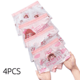 thumbnail image 2 of LYMAYTER Kids Young Girls Boxer Briefs Cartoon Print Elastic Waist Comfortable Flexible 4pcs, 2 of 8