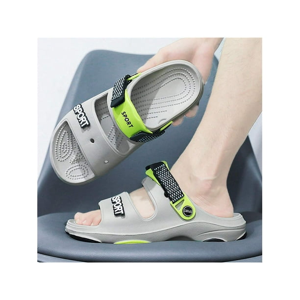 2023 New Men's Summer Outdoor Slippers Anti-skid Open Toe Beach Sandals For Middle-aged & Elderly People, Fashionable Men's Flip Flops