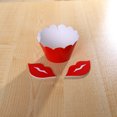 thumbnail image 3 of Pingxizhi 12pcs Lip Cupcake Toppers Wrapper Kit For Valentine's Day Party Cake Decoration Christmas Ornament, 3 of 3