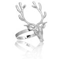thumbnail image 1 of EeaseCA 4Pcs Christmas Deer Head Design Napkin Rings Alloy Napkin Holder Party Decor, 1 of 7