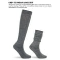 thumbnail image 5 of PULLIMORE 5 Pairs Women Men Cotton Slouch Socks, Knee High Boot Socks (5 Color), 5 of 8