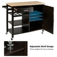 thumbnail image 6 of Costway 4-Tier Wood Kitchen Island Trolley Cart Storage Cabinet Brown, 6 of 11