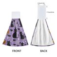 thumbnail image 3 of Yayeee Kitchen Hanging Hand Towels Set of 2 with Loop Bathroom Absorbent Tie Towel, Halloween Cats, 3 of 7