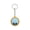 Blue, variant on Cute Cartoon Round Silicone Keychain with Metal Key Ring, Soft 3D Embossed Smiley Face Bag Pendant, Multi Color Mini Decorative Key Holder for Keys Backpack Daily Gift