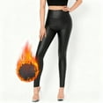 thumbnail image 2 of JJHGVB Leather Leggings for Women Fleece Lined Pants Winter Leggings for Women Woman Dress Pants Womens Trouser Pants Women Work Pants Womens Casual Pants Black L, 2 of 4