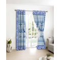 thumbnail image 3 of Ocean Archor Blackout Curtains for Bedroom/Living Room, Thermal Insulated Kitchen Curtains, Summer Rustic Nautical Coastal Beach Blue Stripes Grommet Darkening Window Treatment Drapes 42"x63"x2, 3 of 8