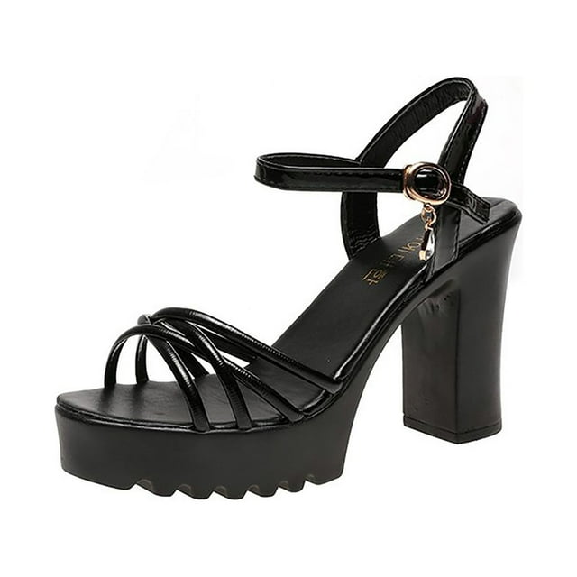 TIEVOSA Spring and Summer High HeeLED Women Sandals Thick SoLED Platform Thick HeeLED Casual Shoes