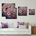 thumbnail image 4 of Designart "Pink Blue Hydrangea Blooming Euphony" Floral Print on Natural Pine Wood, 4 of 5