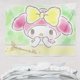 thumbnail image 1 of Kawaii Hello Kitty Sanrio My Melody Cinnamoroll Cartoon Blackgroud Cloth, lindo tapiz de pared para dormitorio, decoración de habitación, 1 of 4