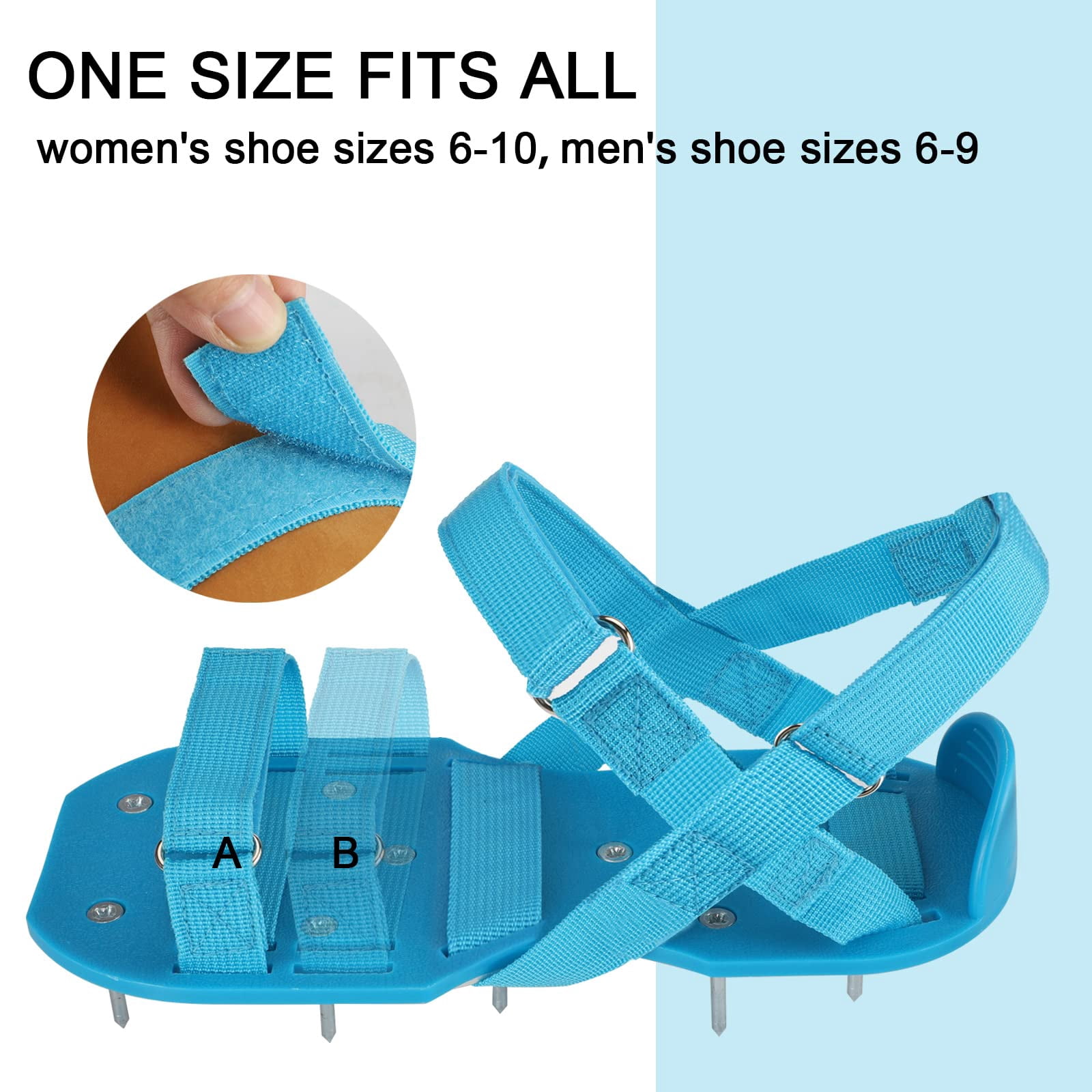 Lawn Aerator Shoes - Fully Assembled Soil Aeration Shoe Pair Yard Tool For Aerating Patio Garden Grass