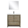 thumbnail image 2 of Cultured Marble Top Rustic Bath Vanity, 36 In. W X 20 D - And To Scratches Stains With 28 Mirror Faucet Included, 2 of 5