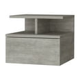 thumbnail image 2 of Concrete Gray Nightstand With 1 And 2 Shelving Unit Shelf In Bedroom Interior, 2 of 3