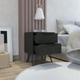 thumbnail image 6 of Dtwnek 2 Drawer Beside Table Nightstand for Home Living Room Office, Black, 6 of 7