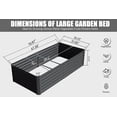 thumbnail image 2 of Domi Galvanized Raised Garden Bed ,Large Metal Planter Box for Growing Vegetables, Fruits, and Flowers Outdoors, Gray, 6x3x1.5ft, 2 of 7