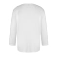 thumbnail image 4 of Men's Solid Color Round Neck Three Quarter Sleeve Top T-shirtXL, 4 of 4