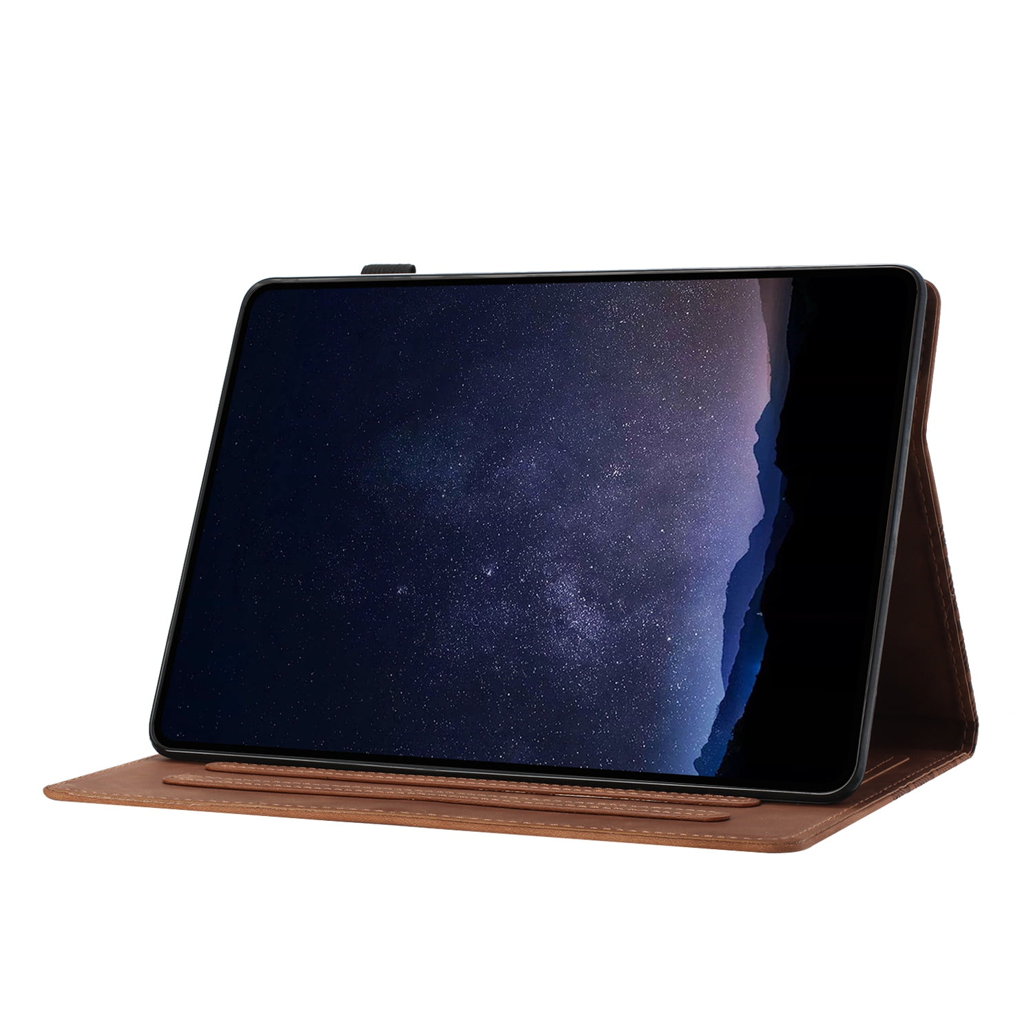 Allytechgroup Slim Case for Apple iPad Pro 11" M4 2024, Premium PU Leather Folio Flip Cover Stand Anti-Scratch Cards Slots Pencil Holder Smart Case Cover Auto Sleep Wake, Brown