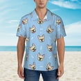 thumbnail image 2 of Pofeuu Cute French Bulldog Print Hawaiian Shirt for Men Sleeves Casual Button Down Summer Beach Dress Shirts T-Shirts,XX-Large, 2 of 7