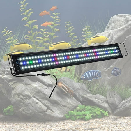 Yescom Multi-Color 78/129/156 LEDs Aquarium Light Freshwater Saltwater Fish Tank Lamp with Extendable (Best Led Lighting For Freshwater Planted Tank)