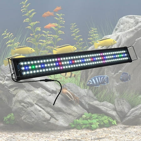 Led Aquarium Lighting 36 Inch Yescom Multi-Color 78/129/156 LEDs Aquarium Light Freshwater Saltwater Fish Tank Lamp with Extendable Bracket ()