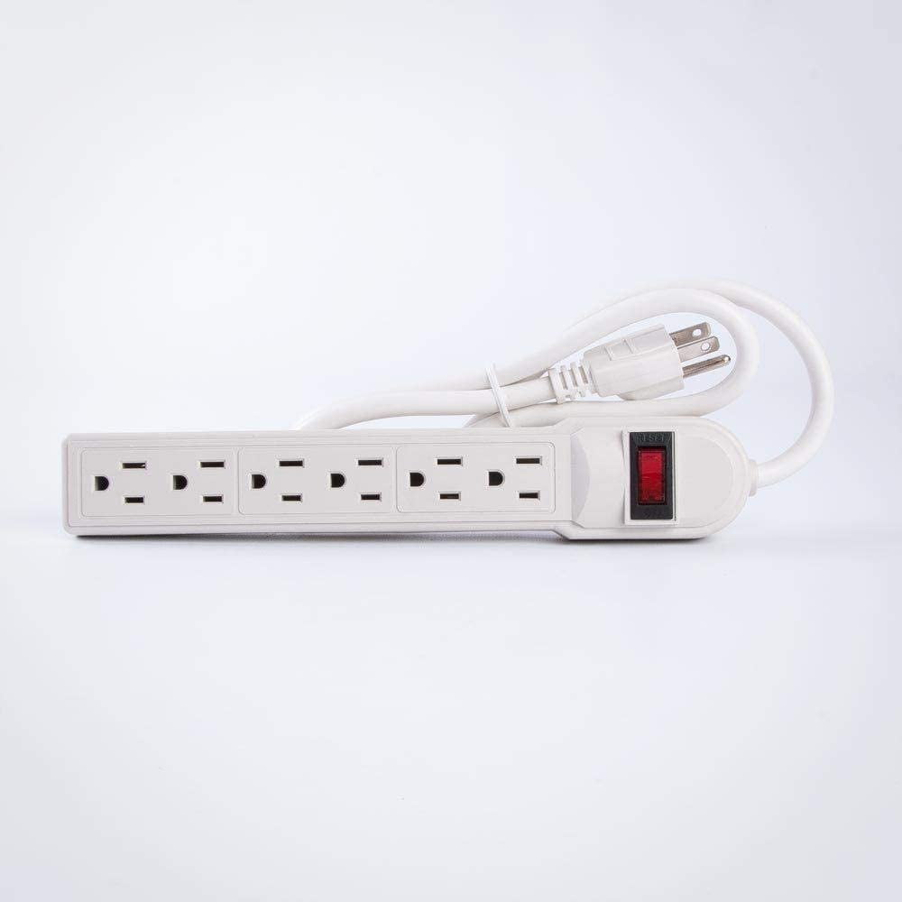 3ft Surge Protector with 6 Outlets By FireFold