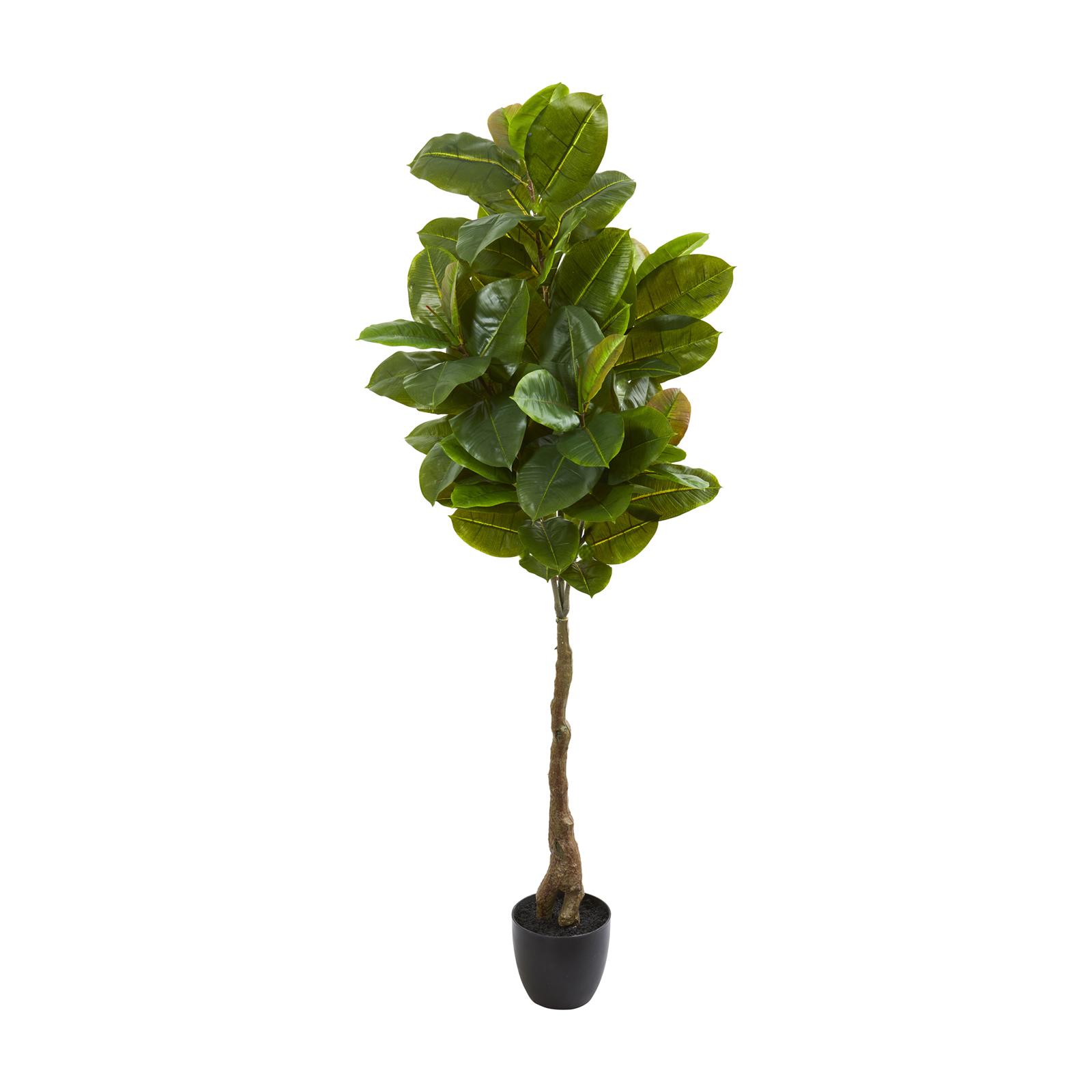 Nearly Natural 65 in. Rubber Leaf Artificial Tree